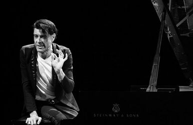 Pianist Ezio Bosso at the Toniolo theater on 22 April 2016 in Mestre Venice Italy