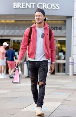 Love Island Heartthrob Chris Hughes Visits The Beach at Brent Cross London
