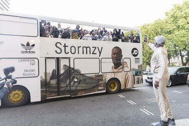 Stormzy shuts down London on double decker bus