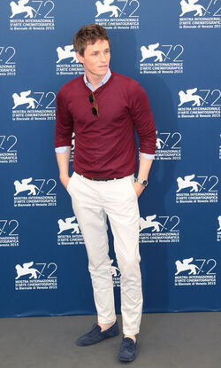 Actor Eddie Redmayne at the 72nd Venice Film Festival