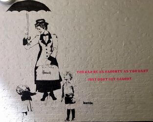 Street artist Bambi unveils Princess Di tribute Be As Naughty As You Want