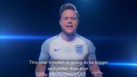 Olly Murs to Receive Fifth Cap for England In Soccer Aid for Unicef Match at Old Trafford in June Olly Murs to Receive Fifth Cap for England In Soccer Aid for Unicef Match at Old Trafford in June