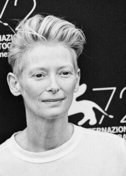Actress Tilda Swinton at the 72nd Venice Film Festival