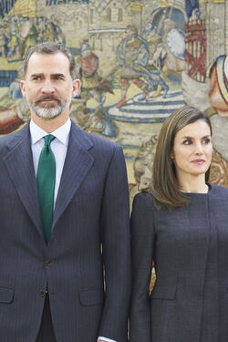 Spanish Royals Attend Audiences at Zarzuela Palace Madrid Spain