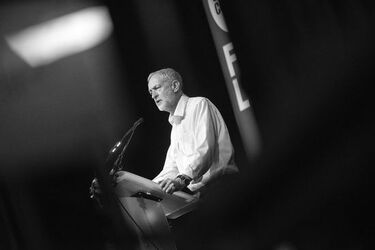 Jeremy Corbyn campaigning in Scotland at the Old Fruitmarket in Glasgow