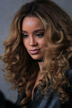 Lion Babe Jillian Hervey and Lucas Goodman leaving BBC Radio 1 Live Lounge after performing on the show London