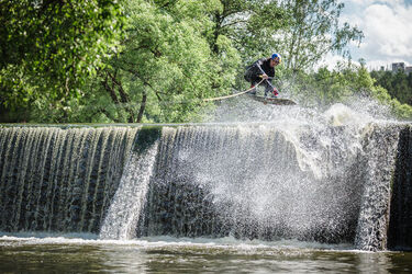 Nikita Martyanov during the production for his movie Way Out 