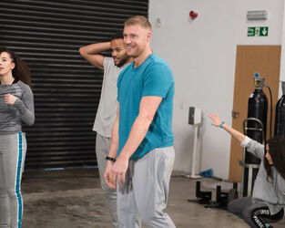 Kelly Brook and Freddie Flintoff Step Up Get Down for Red Nose Day