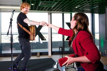 Ed Sheeran performed at Amazon London Offices