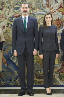 Spanish Royals Attend Audiences at Zarzuela Palace Madrid Spain