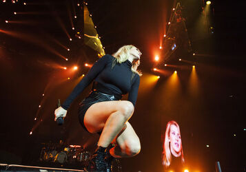 Singer Ellie Goulding performs on stage at the SEE Hydro