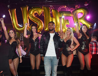 Usher Celebrates Album Release Party with Ludacris Lil Jon Lea Michele Wilmer Valderrama and More at 1 OAK Las Vegas Usher Celebrates Album Release Party with Ludacris Lil Jon Lea Michele Wilmer Valderrama and More at 1 OAK Las Vegas