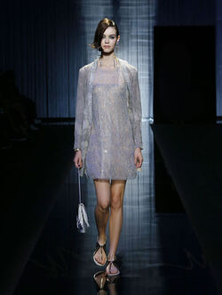 Giorgio Armani womenswear spring summer 2017 fashion show. Charmani The lightness of the body