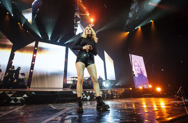 Singer Ellie Goulding performs on stage at the SEE Hydro