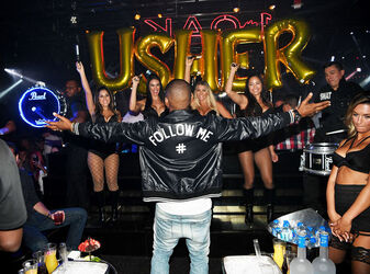 Usher Celebrates Album Release Party with Ludacris Lil Jon Lea Michele Wilmer Valderrama and More at 1 OAK Las Vegas Usher Celebrates Album Release Party with Ludacris Lil Jon Lea Michele Wilmer Valderrama and More at 1 OAK Las Vegas