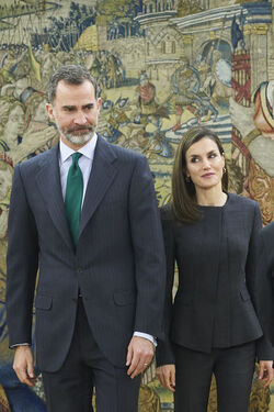 Spanish Royals Attend Audiences at Zarzuela Palace Madrid Spain