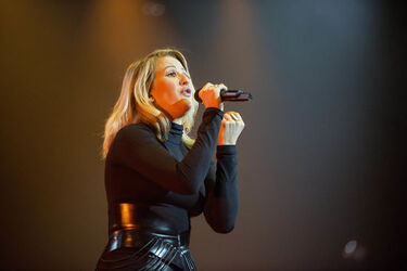 Singer Ellie Goulding performs on stage at the SEE Hydro