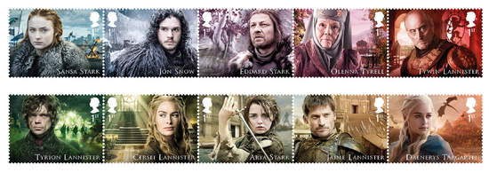 Royal Mail unveils special collection of Game of Thrones stamps