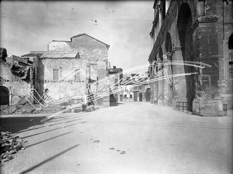 Cattedrale di Vicenza : Restauro 1945-1950. lastra di vetro - negativo bianco e nero fto mm 180x240