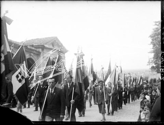 Corpus Domini : processione. lastra di vetro - negativo bianco e nero fto mm 90x120