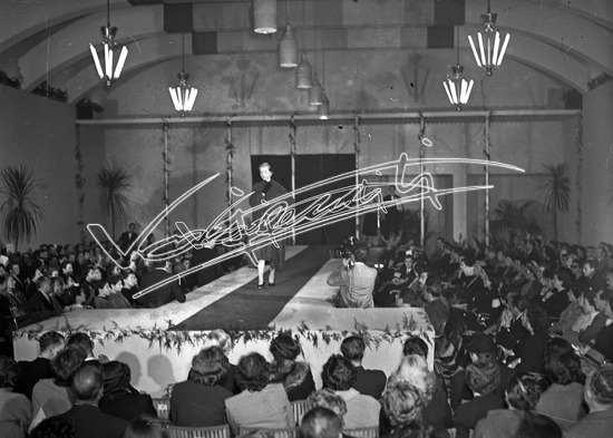 Fiera Campionaria di Vicenza 1952: Moda. lastra di vetro - negativo bianco e nero fto mm 90x120