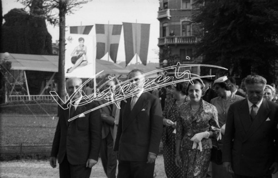 Fiera Campionaria di Vicenza 1955 : Inaugurazione. Pellicola - negativo bianco e nero f.to mm 24X36