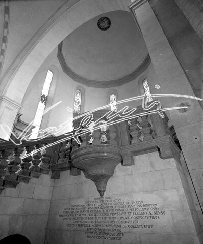 Cattedrale di Vicenza : Restauro 1945-1950. lastra di vetro - negativo bianco e nero fto mm 180x240