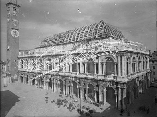 Basilica Palladiana : restauro 1947-1951. lastra di vetro - negativo bianco e nero fto mm 180x240