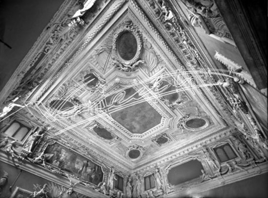 Palazzo Trissino Baston. lastra di vetro - negativo bianco e nero fto mm 180x240