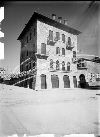 Porta Nova. lastra di vetro - negativo bianco e nero fto mm 180x240