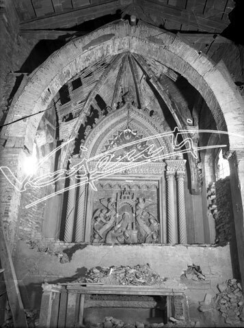 Cattedrale di Vicenza : Restauro 1945-1950. lastra di vetro - negativo bianco e nero fto mm 180x240