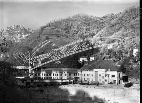 Demanio Acque di Recoaro. lastra di vetro - negativo bianco e nero fto mm 180x240