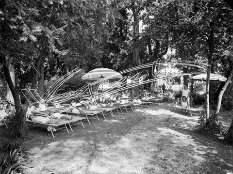 Casa del Sole. lastra di vetro - negativo bianco e nero fto mm 180x240