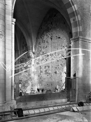 Cattedrale di Vicenza : Restauro 1945-1950. lastra di vetro - negativo bianco e nero fto mm 180x240