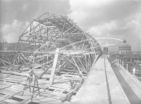 Basilica Palladiana : restauro 1947-1951. lastra di vetro - negativo bianco e nero fto mm 180x240