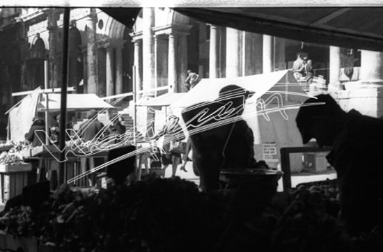 Piazza delle Erbe. pellicola - negativo bianco e nero fto mm 24X36