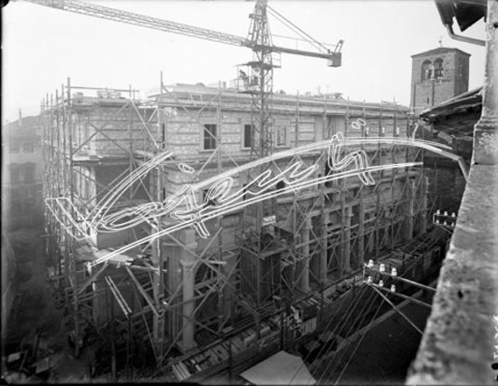 Regie Poste e Telegrafi. lastra di vetro - negativo bianco e nero fto mm 210x270