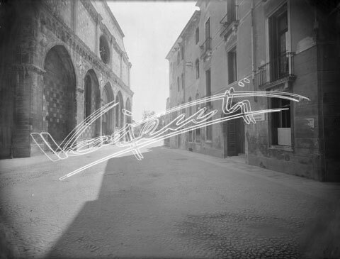 Cattedrale di Vicenza : Restauro 1945-1950. lastra di vetro - negativo bianco e nero fto mm 180x240