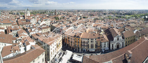 Vicenza : Panoramica dalla Torre Bissara. digitale colore 63 MB