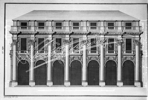 Loggia del Capitanio : Piazza dei Signori. lastra di vetro - negativo bianco e nero fto mm 180x240