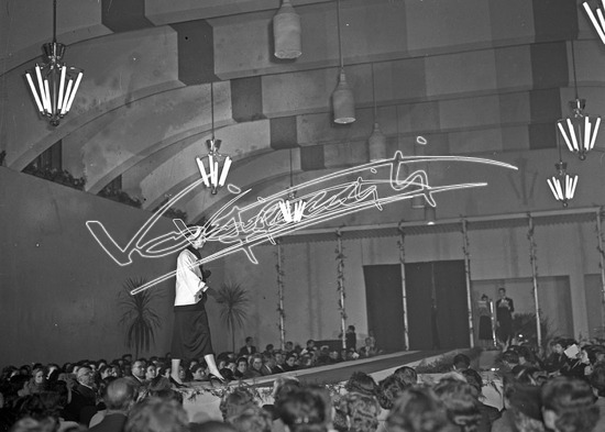 Fiera Campionaria di Vicenza 1952: Moda. lastra di vetro - negativo bianco e nero fto mm 90x120