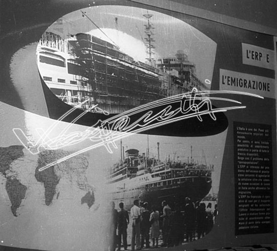 Mostra ERP in Basilica : Piano Marshall. pellicola - negativo bianco e nero fto mm 60X90