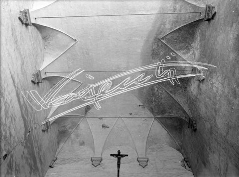 Cattedrale di Vicenza : Restauro 1945-1950. lastra di vetro - negativo bianco e nero fto mm 180x240