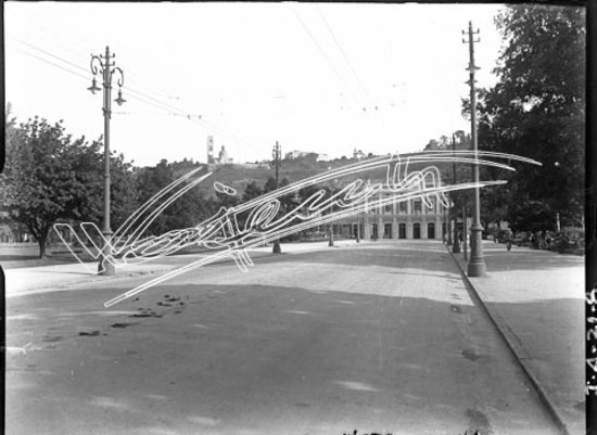 Stazione Ferroviaria. lastra di vetro - negativo bianco e nero fto mm 90x120