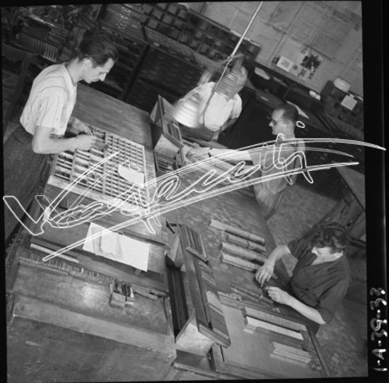 Il Giornale di Vicenza : Tipografia. pellicola - negativo bianco e nero fto mm 60x60