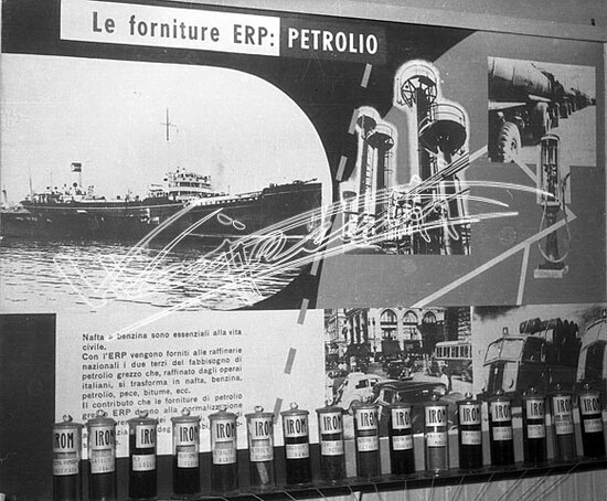 Mostra ERP in Basilica : Piano Marshall. pellicola - negativo bianco e nero fto mm 60X90