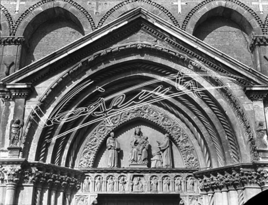 Chiesa di San Lorenzo. lastra di vetro - negativo bianco e nero fto mm 90x120