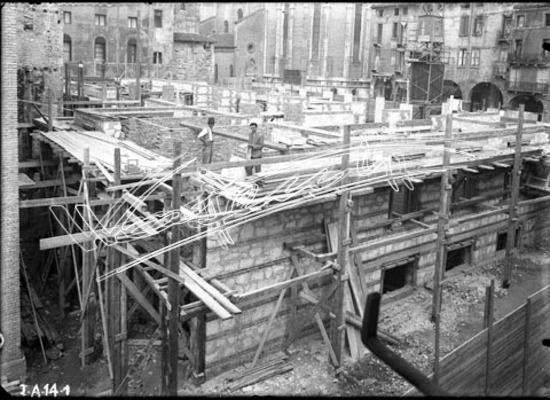 Regie Poste e Telegrafi. lastra di vetro - negativo bianco e nero fto mm 130x180