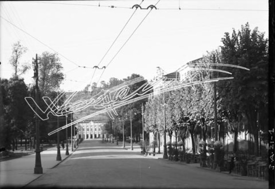 Stazione Ferroviaria. lastra di vetro - negativo bianco e nero fto mm 130x180