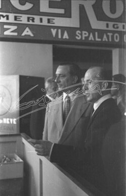 Fiera Campionaria di Vicenza 1946 Visita del Senatore Pietro Campilli